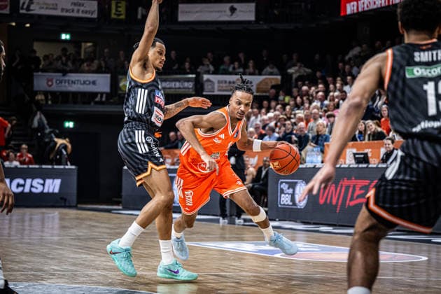 1. Basketball Bundesliga, easyCredit BBL, Saison 2025 2026, Herren, Hauptrunde, 20. Spieltag, 14.02.2026, RASTA Vechta - ratiopharm Ulm Alonzo Verge ( 11 - RASTA Vechta) in Aktion Vechta RASTA Dome Niedersachsen Deutschland