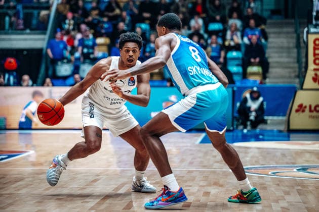 William Christmas (Skyliners Frankfurt, 08) GER, Skyliners Frankfurt vs. Basketball Loewen Braunschweig, Basketball, easycredit BBL, Bundesliga, 20 Spieltag, Saison 2025 2026. 14.02.2026 Eibner-Pressefoto Attila Ziga GER, Skyliners Frankfurt vs. Basketball Loewen Braunschweig, Basketball, easycredit BBL, Bundesliga, 20 Spieltag, Saison 2025 2026. 14.02.2026 Frankfurt am Main Copyright: xEibner-Pressefotox EP_AZA