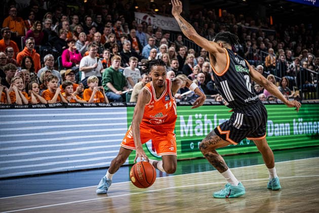 1. Basketball Bundesliga, easyCredit BBL, Saison 2025 2026, Herren, Hauptrunde, 20. Spieltag, 14.02.2026, RASTA Vechta - ratiopharm Ulm Alonzo Verge ( 11 - RASTA Vechta) in Aktion Vechta RASTA Dome Niedersachsen Deutschland