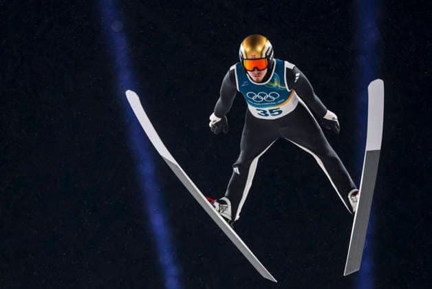 OLYMPICS - Winter Olympic Games, Olympische Spiele, Olympia, OS Milano Cortina 2026 PREDAZZO,ITALY,14.FEB.26 - OLYMPICS, Ski jumping, Skispringen, Ski, nordisch - Winter Olympic Games Milano Cortina 2026, large hill, men. Image shows Johann Andre Forfang (NOR).  GEPAxpictures xMatthiasxTrinkl