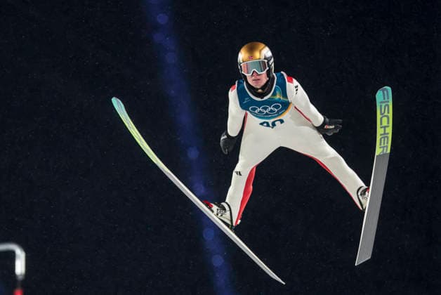 OLYMPICS - Winter Olympic Games, Olympische Spiele, Olympia, OS Milano Cortina 2026 PREDAZZO,ITALY,14.FEB.26 - OLYMPICS, Ski jumping, Skispringen, Ski, nordisch - Winter Olympic Games Milano Cortina 2026, large hill, men. Image shows Kristoffer Eriksen Sundal (NOR).  GEPAxpictures xMatthiasxTrinkl