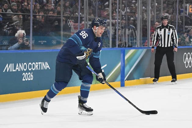 February 14, 2026, Milano, Lombardia, Italy: Mikko Rantanen (FIN) during the Winter Olympic Games, Olympische Spiele, Olympia, OS Milano Cortina 2026, at the Milano Santagiulia IHO Arena, on February 14, 2026 in Milano, Italy Olympics 2026: Milano Cortina: Ice hockey, Eishockey Men s  - ZUMAm345 20260214_oly_m345_032 Copyright: xFedericoxManonix