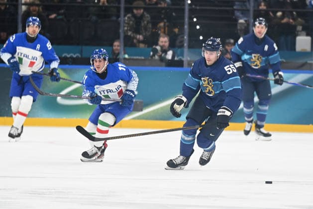 February 14, 2026, Milano, Lombardia, Italy: Marco Zanetti (ITA),Rasmus Ristolainen (FIN) during the Winter Olympic Games, Olympische Spiele, Olympia, OS Milano Cortina 2026, at the Milano Santagiulia IHO Arena, on February 14, 2026 in Milano, Italy Milano Italy - ZUMAm345 20260214_oly_m345_001 Copyright: xFedericoxManonix