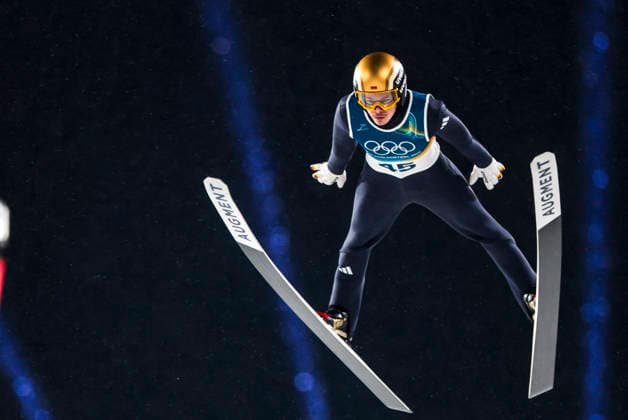 OLYMPICS - Winter Olympic Games, Olympische Spiele, Olympia, OS Milano Cortina 2026 PREDAZZO,ITALY,14.FEB.26 - OLYMPICS, Ski jumping, Skispringen, Ski, nordisch - Winter Olympic Games Milano Cortina 2026, large hill, men. Image shows Philipp Raimund (GER).  GEPAxpictures xMatthiasxTrinkl