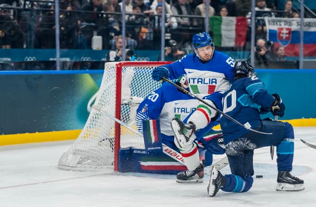 February 14, 2026, Milan, Lombardy, Italy: Forward Sebastian Aho 20 of Team Finland makes a goal against Team Italy in the Preliminary Round Group B at the Milano Santagiulia Ice hockey, Eishockey Arena in MILAN, Italy during the 2026 Milano Cortina Winter Olympics. Olympics 2026: Milano Cortina: Ice Hockey Mens: Sebastian Aho  - ZUMAa161 20260214_oly_a161_066 Copyright: xWalterxG.xArcex