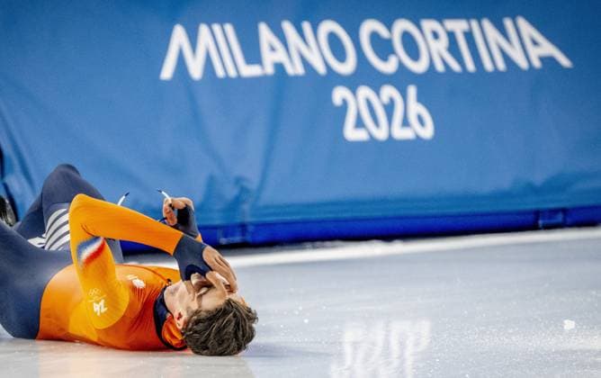 MILAN - Jenning de Boo won his second silver medal at the Olympic Games, Olympische Spiele, Olympia, OS in the 500 meters in action in the men s 500 meters long track Speed skating, Eisschnelllauf final Milano Speed Skating Stadium Olympic Winter games, Winterspiele,Spiele, Summer games Milan Cortina 2026 ROBIN UTRECHT ANP netherlands out - belgium out xVIxxIVx 550690415 originalFilename: 550690415.jpg