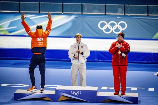 MILAN - Jenning de Boo won his second silver medal at the Olympic Games, Olympische Spiele, Olympia, OS in the 500 meters in action in the men s 500 meters long track Speed skating, Eisschnelllauf final Milano Speed Skating Stadium Olympic Winter games, Winterspiele,Spiele, Summer games Milan Cortina 2026 ROBIN UTRECHT ANP netherlands out - belgium out xVIxxIVx 550690424 originalFilename: 550690424.jpg