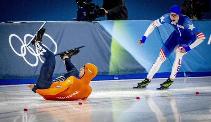 MILAN - Jenning de Boo won his second silver medal at the Olympic Games, Olympische Spiele, Olympia, OS in the 500 meters in action in the men s 500 meters long track Speed skating, Eisschnelllauf final Milano Speed Skating Stadium Olympic Winter games, Winterspiele,Spiele, Summer games Milan Cortina 2026 ROBIN UTRECHT ANP netherlands out - belgium out xVIxxIVx 550690443 originalFilename: 550690443.jpg