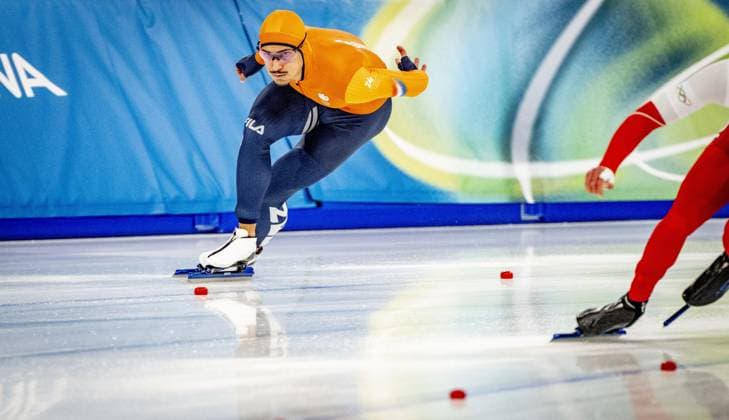 MILAN - Sebas Diniz in action in the 500 meters at the men s long track Speed skating, Eisschnelllauf final Milano Speed Skating Stadium Olympic Winter games, Winterspiele,Spiele, Summer games Milan Cortina 2026 ROBIN UTRECHT ANP netherlands out - belgium out xVIxxIVx 550691613 originalFilename: 550691613.jpg