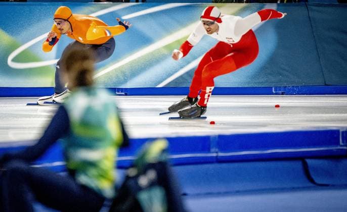 MILAN - Sebas Diniz in action in the 500 meters at the men s long track Speed skating, Eisschnelllauf final Milano Speed Skating Stadium Olympic Winter games, Winterspiele,Spiele, Summer games Milan Cortina 2026 ROBIN UTRECHT ANP netherlands out - belgium out xVIxxIVx 550691624 originalFilename: 550691624.jpg