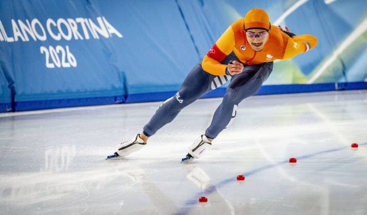 MILAN - Sebas Diniz in action in the 500 meters at the men s long track Speed skating, Eisschnelllauf final Milano Speed Skating Stadium Olympic Winter games, Winterspiele,Spiele, Summer games Milan Cortina 2026 ROBIN UTRECHT ANP netherlands out - belgium out xVIxxIVx 550691628 originalFilename: 550691628.jpg