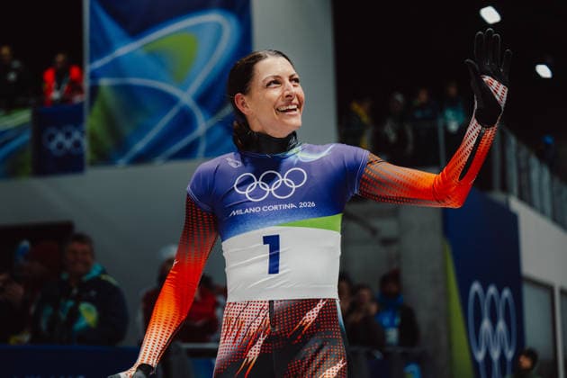 OLYMPICS - Winter Olympic Games, Olympische Spiele, Olympia, OS Milano Cortina 2026 CORTINA D AMPEZZO,ITALY,14.FEB.26 - OLYMPICS, SKELETON - Winter Olympic Games Milano Cortina 2026, women. Image shows Janine Flock (AUT).  GEPAxpictures xAlexanderxSolc