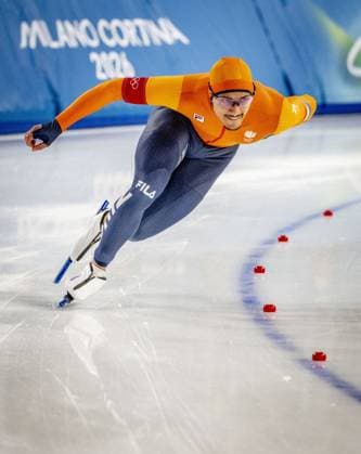 MILAN - Sebas Diniz in action in the 500 meters at the men s long track Speed skating, Eisschnelllauf final Milano Speed Skating Stadium Olympic Winter games, Winterspiele,Spiele, Summer games Milan Cortina 2026 ROBIN UTRECHT ANP netherlands out - belgium out xVIxxIVx 550691649 originalFilename: 550691649.jpg
