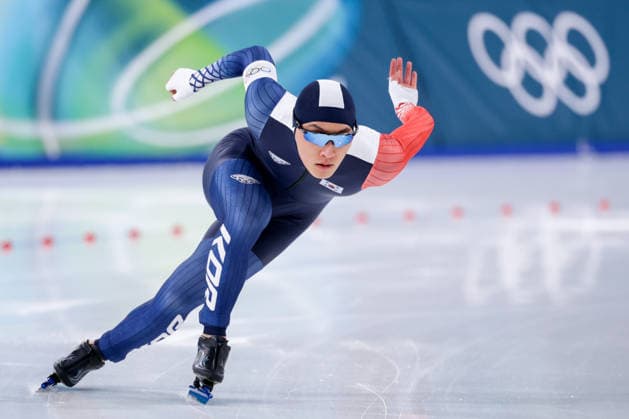 2026-02-14 Speed skating, Eisschnelllauf - Milano Cortina 2026 Winter Olympics - Day 8 MILAN, ITALY - FEBRUARY 14: Kyung-Min Koo of Korea Republic competing in the Men s 500m during Day 8 of Speed Skating - Milano Cortina 2026 Winter Olympics at Milano Speed Skating Stadium on February 14, 2026 in Milan, Italy. (Photo by Joris Verwijst BSR Agency) Milan Italy Content not available for redistribution in The Netherlands directly or indirectly through any third parties. Copyright: xBSRxAgencyx
