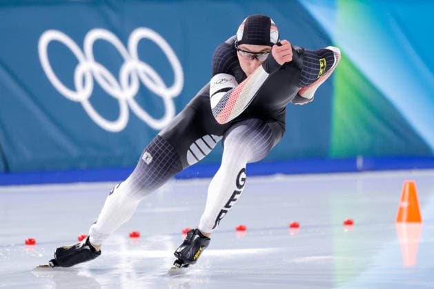 2026-02-14 Speed skating, Eisschnelllauf - Milano Cortina 2026 Winter Olympics - Day 8 MILAN, ITALY - FEBRUARY 14: Moritz Klein of Germany competing in the Men s 500m during Day 8 of Speed Skating - Milano Cortina 2026 Winter Olympics at Milano Speed Skating Stadium on February 14, 2026 in Milan, Italy. (Photo by Joris Verwijst BSR Agency) Milan Italy Content not available for redistribution in The Netherlands directly or indirectly through any third parties. Copyright: xBSRxAgencyx
