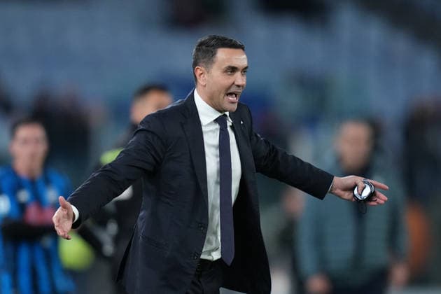 Atalanta™s head coach Raffaele Palladino during the Serie A EniLive soccer match between Lazio and Atalanta at the Rome s Olympic stadium, Italy - Saturday February 14, 2026 - Soccer ( Photo by Alfredo Falcone LaPresse )  Copyright: xAlfredoxFalcone LaPressex