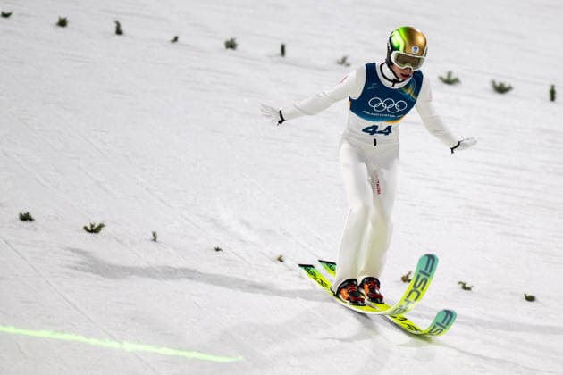 OLYMPICS - Winter Olympic Games, Olympische Spiele, Olympia, OS Milano Cortina 2026 PREDAZZO,ITALY,14.FEB.26 - OLYMPICS, Ski jumping, Skispringen, Ski, nordisch - Winter Olympic Games Milano Cortina 2026, large hill, men. Image shows Jan Hoerl (AUT).  GEPAxpictures xOliverxLerch