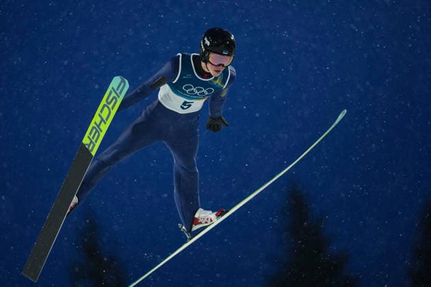 Milano Cortina 2026 Olympic Winter games, Winterspiele,Spiele, Summer games MILANO, ITALY – FEBRUARY 14: Estonia s Kaimar Vagul competes in the men’s large hill Ski jumping, Skispringen, Ski, nordisch event during the Milano-Cortina 2026 Winter Olympic Games, Olympische Spiele, Olympia, OS in Milano-Cortina, Italy, on February 14, 2026. Cemal Yurttas Anadolu Milano Italy. Editorial use only. Please get in touch for any other usage.  Copyright: x2026xAnadoluxCemalxYurttasx