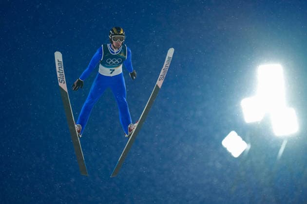 Milano Cortina 2026 Olympic Winter games, Winterspiele,Spiele, Summer games MILANO, ITALY – FEBRUARY 14: Turkiye s Fatih Arda Ipcioglu competes in the men’s large hill Ski jumping, Skispringen, Ski, nordisch event during the Milano-Cortina 2026 Winter Olympic Games, Olympische Spiele, Olympia, OS in Milano-Cortina, Italy, on February 14, 2026. Cemal Yurttas Anadolu Milano Italy. Editorial use only. Please get in touch for any other usage.  Copyright: x2026xAnadoluxCemalxYurttasx