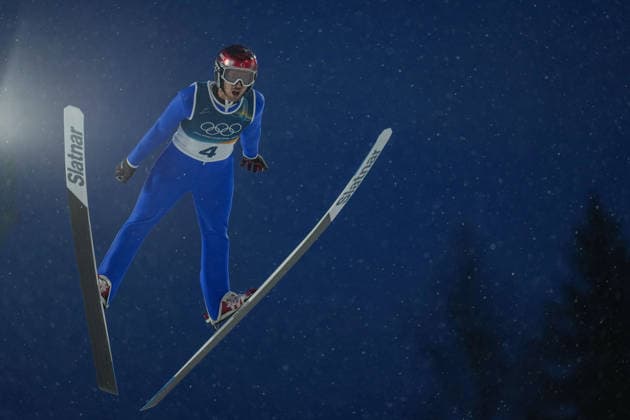 Milano Cortina 2026 Olympic Winter games, Winterspiele,Spiele, Summer games MILANO, ITALY – FEBRUARY 14: Turkiye s Muhammed Ali Bedir competes in the men’s large hill Ski jumping, Skispringen, Ski, nordisch event during the Milano-Cortina 2026 Winter Olympic Games, Olympische Spiele, Olympia, OS in Milano-Cortina, Italy, on February 14, 2026. Cemal Yurttas Anadolu Milano Italy. Editorial use only. Please get in touch for any other usage.  Copyright: x2026xAnadoluxCemalxYurttasx