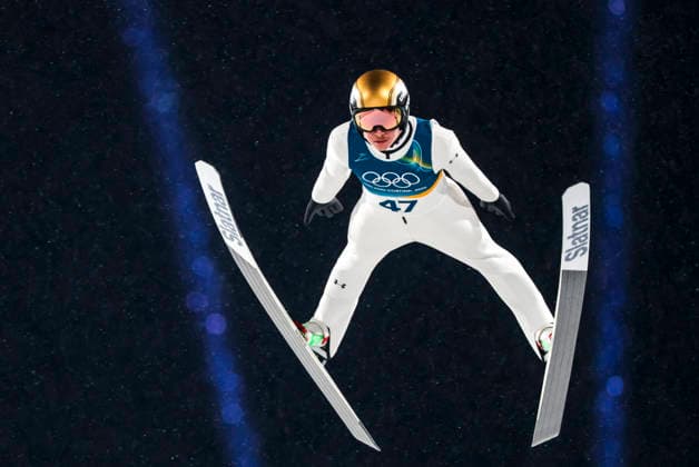 OLYMPICS - Winter Olympic Games, Olympische Spiele, Olympia, OS Milano Cortina 2026 PREDAZZO,ITALY,14.FEB.26 - OLYMPICS, Ski jumping, Skispringen, Ski, nordisch - Winter Olympic Games Milano Cortina 2026, large hill, men. Image shows Anze Lanisek (SLO).  GEPAxpictures xMatthiasxTrinkl