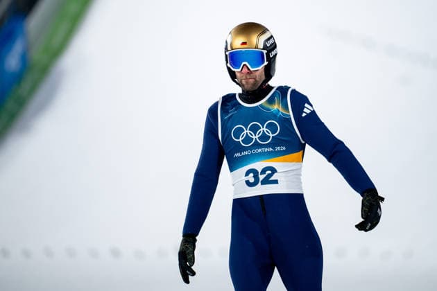 PASCHKE Pius (Deutschland), ITA, Olympische Spiele Milano Cortina 2026, Olympia, Skispringen, Großschanze Herren Einzel, 14.02.2026 ITA, Olympische Spiele Milano Cortina 2026, Olympia, Skispringen, Großschanze Herren Einzel, 14.02.2026 Predazzo *** PASCHKE Pius Germany , ITA, Olympic Games Milano Cortina 2026, Olympic Games, Ski Jumping, Large Hill Mens Singles, 14 02 2026 ITA, Olympic Games Milano Cortina 2026, Olympic Games, Ski Jumping, Large Hill Mens Singles, 14 02 2026 Predazzo Copyright: xEibner-Pressefoto Memmlerx EP_MMR