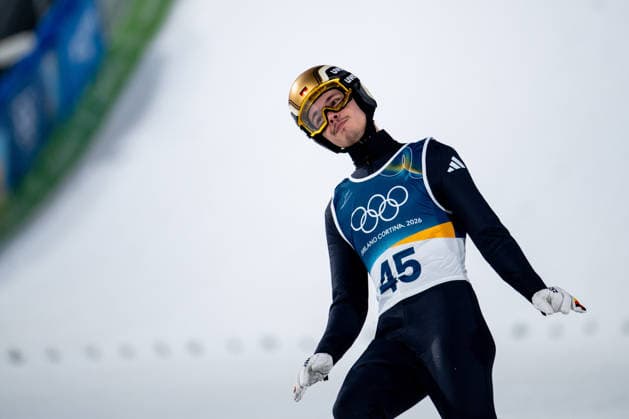 RAIMUND Philipp (Deutschland), ITA, Olympische Spiele Milano Cortina 2026, Olympia, Skispringen, Großschanze Herren Einzel, 14.02.2026 ITA, Olympische Spiele Milano Cortina 2026, Olympia, Skispringen, Großschanze Herren Einzel, 14.02.2026 Predazzo *** RAIMUND Philipp Germany , ITA, Olympic Games Milano Cortina 2026, Olympic Games, Ski Jumping, Large Hill Mens Singles, 14 02 2026 ITA, Olympic Games Milano Cortina 2026, Olympic Games, Ski Jumping, Large Hill Mens Singles, 14 02 2026 Predazzo Copyright: xEibner-Pressefoto Memmlerx EP_MMR