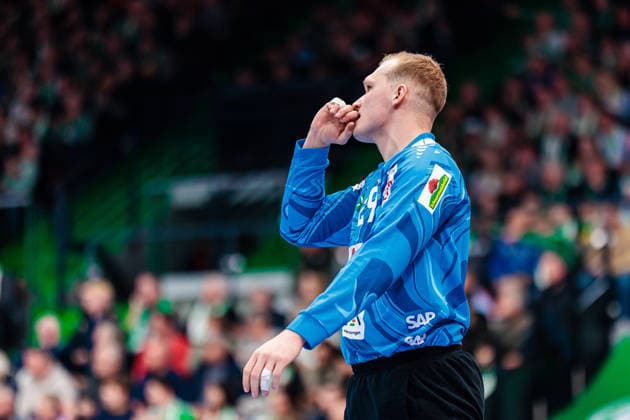David Spaeth (Rhein-Neckar Loewen, 29) aergert sich regt sich auf GER, GWD Minden vs. Rhein-Neckar Loewen, Handball, 1. Bundesliga, 21. Spieltag, Spielzeit 2025 2026, 14.02.2026 GER, GWD Minden vs. Rhein-Neckar Loewen, Handball, 1. Bundesliga, 21. Spieltag, Spielzeit 2025 2026, 14.02.2026 Minden Copyright: xEibner-Pressefoto JanxRollingerx EP_JSK