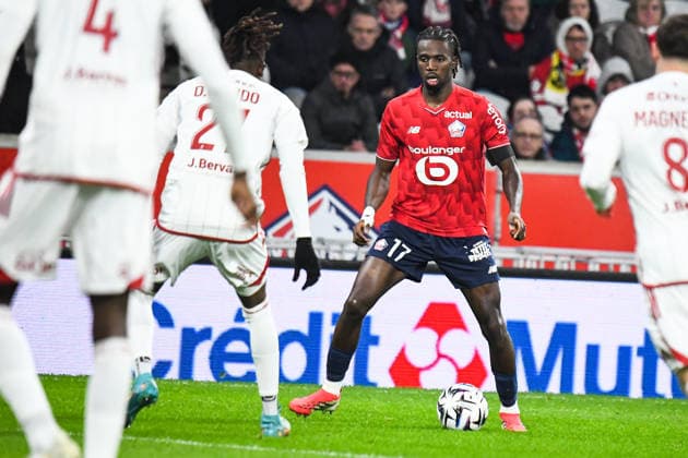 FOOTBALL : Lille OSC vs Stade Brestois - Ligue 1 - JournÃ e 22 - 14 02 2026 Ngal™ayel Mukau (Lille OSC) LilleFrance  Copyright: xBaptistexAutissierx