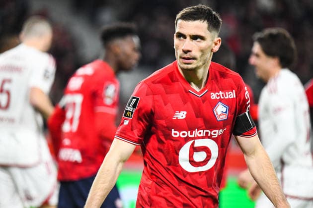 FOOTBALL : Lille OSC vs Stade Brestois - Ligue 1 - JournÃ e 22 - 14 02 2026 Romain Perraud (Lille OSC) LilleFrance  Copyright: xBaptistexAutissierx