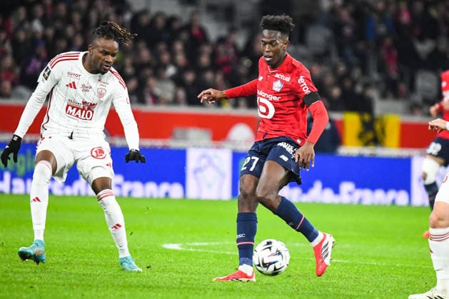 FOOTBALL : Lille OSC vs Stade Brestois - Ligue 1 - JournÃ e 22 - 14 02 2026 Felix Correia (Lille OSC) LilleFrance  Copyright: xBaptistexAutissierx