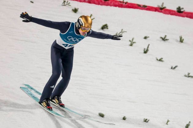 OLYMPICS - Winter Olympic Games, Olympische Spiele, Olympia, OS Milano Cortina 2026 PREDAZZO,ITALY,14.FEB.26 - OLYMPICS, Ski jumping, Skispringen, Ski, nordisch - Winter Olympic Games Milano Cortina 2026, large hill, men. Image shows Philipp Raimund (GER).  GEPAxpictures xMatthiasxTrinkl