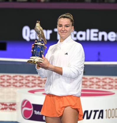 Qatar TotalEnergies Open 2026 Final Winner Karolina Muchova (CZE) Runner Up Victoria Mboko (CAN)