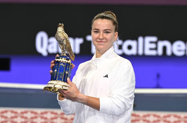 Qatar TotalEnergies Open 2026 Final Winner Karolina Muchova (CZE) Runner Up Victoria Mboko (CAN)
