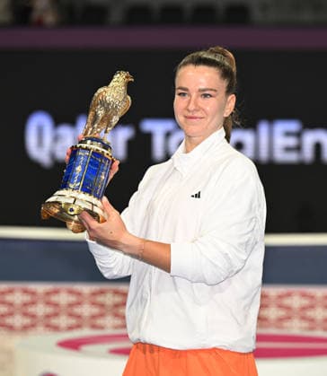 Qatar TotalEnergies Open 2026 Final Winner Karolina Muchova (CZE) Runner Up Victoria Mboko (CAN)