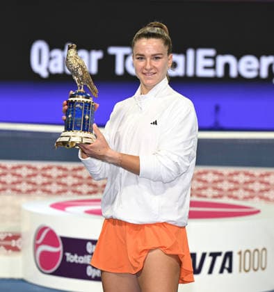 Qatar TotalEnergies Open 2026 Final Winner Karolina Muchova (CZE) Runner Up Victoria Mboko (CAN)