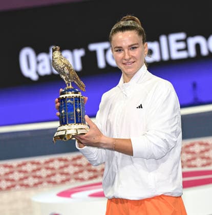 Qatar TotalEnergies Open 2026 Final Winner Karolina Muchova (CZE) Runner Up Victoria Mboko (CAN)