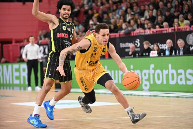 Isaiah Sanders (Tigers Tuebingen, 10) GER, Tigers Tuebingen vs. BBC Medi Bayreuth, Basketball, Herren, Pro A, 2. Barmer Basketball Bundesliga, Saison 2025 2026, 14.02.2026 GER, Tigers Tuebingen vs. BBC Medi Bayreuth, Basketball, Herren, Pro A, 2. Barmer Basketball Bundesliga, Saison 2025 2026, 14.02.2026 Tuebingen Copyright: xEibner-Pressefoto NicolasxWoernx EP_NWN