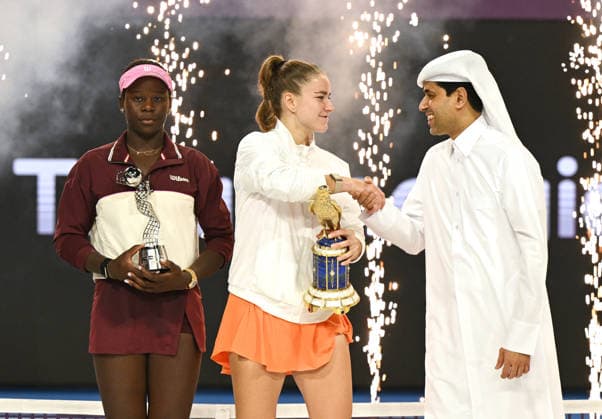 Qatar TotalEnergies Open 2026 Final Winner Karolina Muchova (CZE) Runner Up Victoria Mboko (CAN)