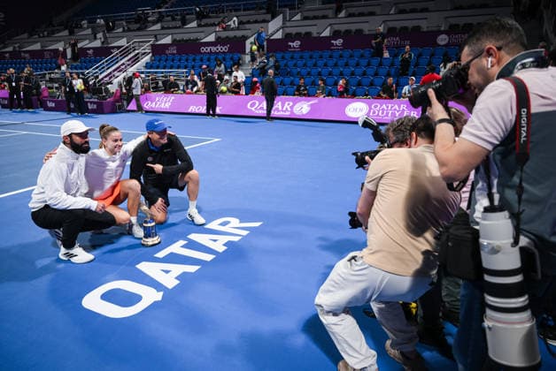 Qatar TotalEnergies Open 2026 Final, victory ceremony, winner Karolina Muchova (CZE) Karolina Muchova (CZE)