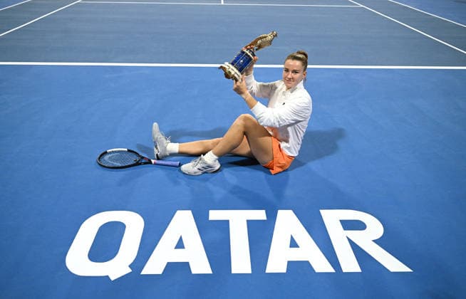 Qatar TotalEnergies Open 2026 Final Winner Karolina Muchova (CZE) Runner Up Victoria Mboko (CAN)