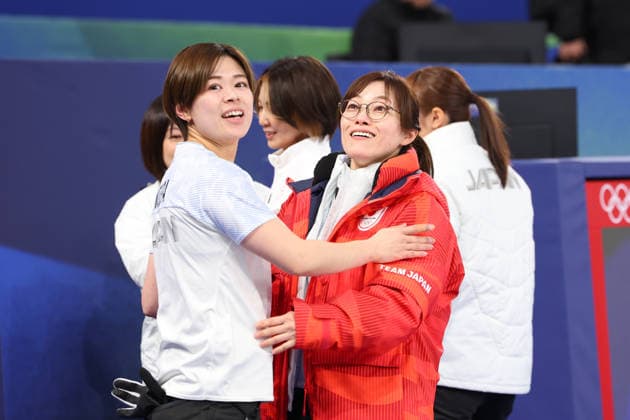 Kaho Onodera, Ayumi Ogasawara (JPN), FEBRUARY 14, 2026 - Curling : Women s Round Robin match between Switzerland - Japan during the Milano Cortina 2026 Olympic Winter games, Winterspiele,Spiele, Summer games at Cortina Curling Olympic Stadium in Cortina d Ampezzo, Italy. Noxthirdxpartyxsales  aflo_319778986