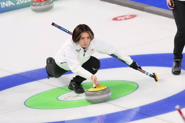 Sayaka Yoshimura (JPN), FEBRUARY 14, 2026 - Curling : Women s Round Robin match between Switzerland - Japan during the Milano Cortina 2026 Olympic Winter games, Winterspiele,Spiele, Summer games at Cortina Curling Olympic Stadium in Cortina d Ampezzo, Italy. Noxthirdxpartyxsales  aflo_319800027