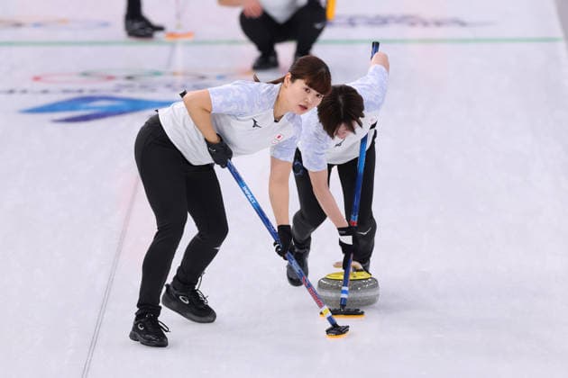 Yuna Kotani, Kaho Onodera (JPN), FEBRUARY 14, 2026 - Curling : Women s Round Robin match between Switzerland - Japan during the Milano Cortina 2026 Olympic Winter games, Winterspiele,Spiele, Summer games at Cortina Curling Olympic Stadium in Cortina d Ampezzo, Italy. Noxthirdxpartyxsales  aflo_319799802