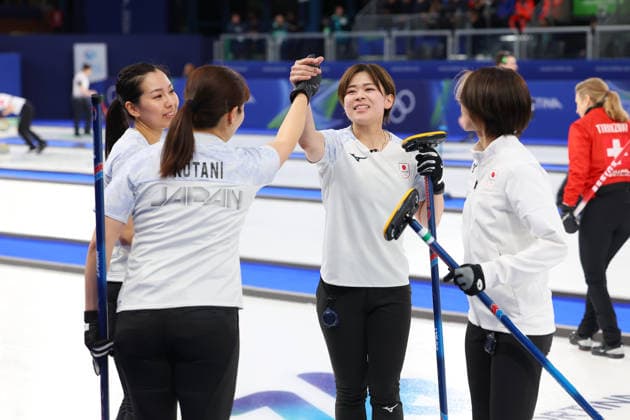 Japan team group, Mannschaftsbild, Totale (JPN), FEBRUARY 14, 2026 - Curling : Women s Round Robin match between Switzerland - Japan during the Milano Cortina 2026 Olympic Winter games, Winterspiele,Spiele, Summer games at Cortina Curling Olympic Stadium in Cortina d Ampezzo, Italy. Noxthirdxpartyxsales  aflo_319800148