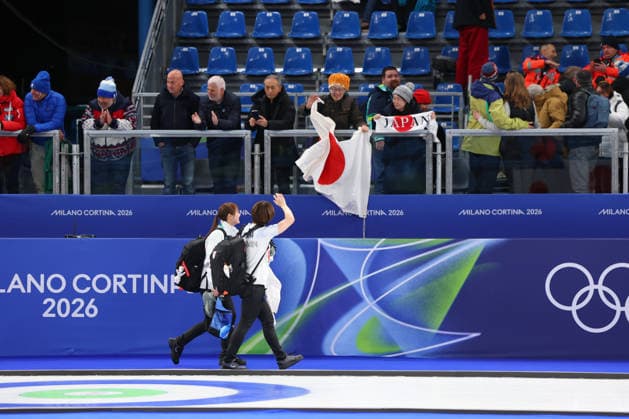 Japan team group, Mannschaftsbild, Totale (JPN), FEBRUARY 14, 2026 - Curling : Women s Round Robin match between Switzerland - Japan during the Milano Cortina 2026 Olympic Winter games, Winterspiele,Spiele, Summer games at Cortina Curling Olympic Stadium in Cortina d Ampezzo, Italy. Noxthirdxpartyxsales  aflo_319800272