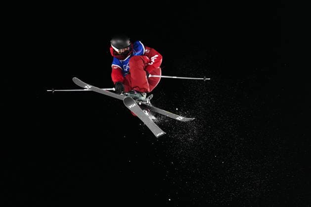 February 14, 2026, Livigno, Italy: Canada s Elena Gaskell drops in on her first run during the women s freeski big air qualification at the Milano Cortina 2026 Winter Olympic Games, Olympische Spiele, Olympia, OS in Livigno, Italy on Saturday, Feb. 14, 2026. Canada News - February 14, 2026  - ZUMAc35_ 20260214_zaf_c35_110 Copyright: xSeanxKilpatrickx