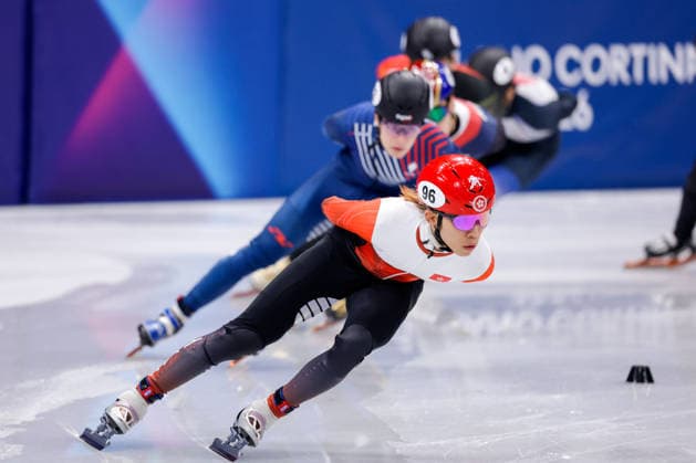 2026-02-14 Short Track Speed skating, Eisschnelllauf - Milano Cortina 2026 Winter Olympics - Day 8 MILAN, ITALY - FEBRUARY 14: Tsz Fung Kwok of Hong Kong competing in the Men s 1500m during Day 8 of Short Track Speed Skating - Milano Cortina 2026 Winter Olympics at Milano Ice Skating Arena on February 14, 2026 in Milan, Italy. (Photo by Joris Verwijst BSR Agency) Milan Italy Content not available for redistribution in The Netherlands directly or indirectly through any third parties. Copyright: xBSRxAgencyx
