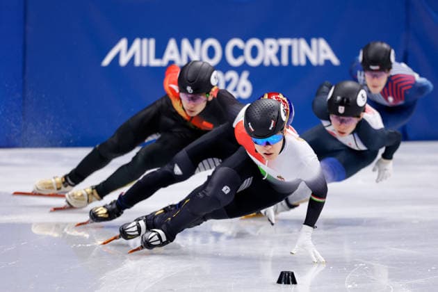 2026-02-14 Short Track Speed skating, Eisschnelllauf - Milano Cortina 2026 Winter Olympics - Day 8 MILAN, ITALY - FEBRUARY 14: Wonjun Moon of Hungary competing in the Men s 1500m during Day 8 of Short Track Speed Skating - Milano Cortina 2026 Winter Olympics at Milano Ice Skating Arena on February 14, 2026 in Milan, Italy. (Photo by Joris Verwijst BSR Agency) Milan Italy Content not available for redistribution in The Netherlands directly or indirectly through any third parties. Copyright: xBSRxAgencyx