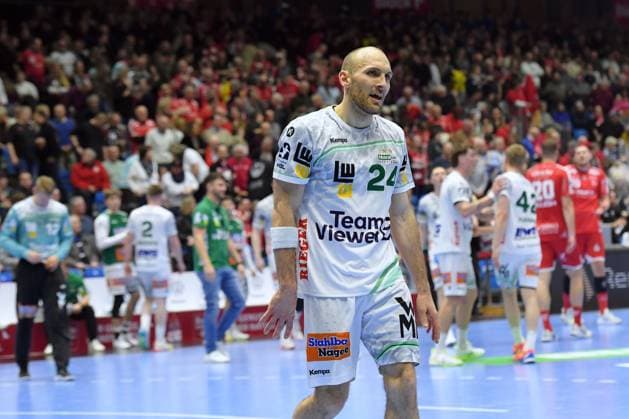 Marcel Schiller (Frisch Auf Goeppingen 24) enttaeuscht, frustriert, Emotion , GER, MT Melsungen - Frisch Auf Goeppingen, Handball, 1. Bundesliga, 21. Spieltag, Saison 2025 2026, 14.02.2026, GER, MT Melsungen - Frisch Auf Goeppingen, Handball, 1. Bundesliga, 21. Spieltag, Saison 2025 2026, 14.02.2026 Kassel Copyright: xEibner-Pressefotox xRolandxSippelx EP_RSL